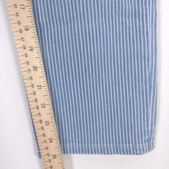 NWT Soft Surroundings Jeans BlueWhite Striped Straight Leg Denim Railroad Size 8 - Picture 10 of 14
